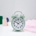 FLOITTUY Alarm Clock, 4" Twin Bell Analog Alarm Clock with Extra Loud, Non-Ticking, Backlight for Home, Bedroom, Bedside Table (Green)