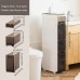 4-Tier Bathroom Storage Cabinet, Compact Beside Toilet Storage with Toilet Roll Holder for Small Bathrooms - 2022