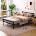 Mr IRONSTONE Full Size Bed Frame, 12.4" High Metal Platform Bed Frame with Headboard and Footboard, Storage, Non-Slip, No Box Spring Needed (Black) - BF04-F