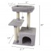 Cat Tree Tower, 30 inch Kitten Activity Center with Padded Plush Perche, Scratching Posts, Jump Platform - 11HUI