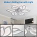 25.6” Ceiling Fan with Lights and Remote, 72W Flush Mount Indoor Ceiling Fan with 6-Speed Modes, Dimmable LED, APP Control for Home, Bedroom, Living Room (White) - 1630-6T