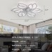 25.6” Ceiling Fan with Lights and Remote, 72W Flush Mount Indoor Ceiling Fan with 6-Speed Modes, Dimmable LED, APP Control for Home, Bedroom, Living Room (White) - 1630-6T