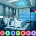 EXHOURME Ceiling Light, Flush Mount Ceiling Light with Bluetooth Speaker, RGB Color Change, APP + Remote Control for Home, Bedroom, Bathroom - X003YX81XJ