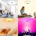EXHOURME Ceiling Light, Flush Mount Ceiling Light with Bluetooth Speaker, RGB Color Change, APP + Remote Control for Home, Bedroom, Bathroom - X003YX81XJ