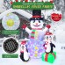 6FT Inflatable Snowman & Penguins, Christmas Patio Decoration with Built in LED Lights for Indoor, Outdoor, Home, Lawn, Christmas Decorations