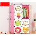  Toytexx Portable DIY Closet Cabinet Wardrobe for Children and Kids Modular Storage Organizer Dresser Hanging Rack Clothes - 8 Cube Set