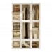 ANTBOX Portable Closet, Foldable Wardrobe Storage Clothing Organizer with Magnetic Doors, 9 Doors 2 Hangers - WT15-D9-H2