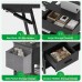 Lift Top Coffee Table with Storage Drawer, Hidden Compartment, Side Pouch for Home, Living Room (Black) - 566A1
