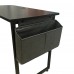 Computer Desk, 100 x 50cm Modern Style Study Desk with Side Storage Bag for Home, Office (Black) - YD2008-B