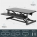 80cm Desk Converter, Height Adjustable Sit-Stand Riser, Dual Monitor Laptop Workstation with Wide Keyboard Tray for Home, Office - AD-1