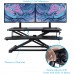 80cm Desk Converter, Height Adjustable Sit-Stand Riser, Dual Monitor Laptop Workstation with Wide Keyboard Tray for Home, Office - AD-1
