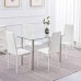 TOYTEXX 4PC Dining Chair Set, Modern Dining Chairs with PU Leather, Metal Frame for Home, Dining Room - CH-Y-1