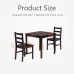 MECOR 3 PC Dining Table Set, Wooden Kitchen Table Set with 2 Chairs for Home, Kitchen (Black) - 1010321200