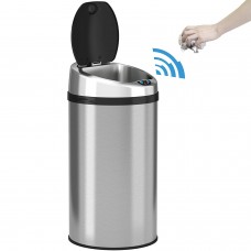 Intelligent Stainless Steel Dust Bin with Touchless Motion Sensor, 8L