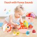 6 PCS Egg Basket Toy Set, Easter Basket Stuffers with Lights, Music for Babies, Toddlers, Sensory Learning Fine Motor Skills - 1702