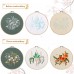 Embroidery Starter Kit, 3-Pack Cross Stitch Kit with Patterns, Embroidery Hoops, Threads, Tools for Beginners