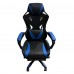 RESPAWN PU Leather Gaming Chair, Ergonomic Swivel Computer Chair with 5 Wheels, Footrest, Lumbar Pillow (Blue) - RSP-210
