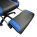 RESPAWN PU Leather Gaming Chair, Ergonomic Swivel Computer Chair with 5 Wheels, Footrest, Lumbar Pillow (Blue) - RSP-210