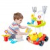 Kids Gardening Tools Playset, Pretend Play Toy with Leaf Rake, Watering Can, Trowel Shovel, Gardening Trolley - 667-44