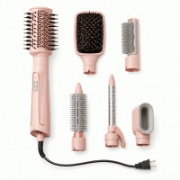 6-in-1 Hair Dryer Brush, 6 Attachments, 4 Settings, Pink 6-in-1 Hair Dryer Brush, 6 Attachments, 4 Settings, Pink