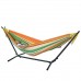 MSW Furniture High Quality Hammock with Space Saving Steel Stand Includes Portable Carrying Case