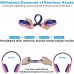 SIMOLIO Bluetooth Headphones, Kids Over-Ear Headset with Limited Volume, Share Jack, EVA Hard Case - JH-711
