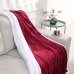 MaxKare Electric Heated Throw Blanket 153 x 127cm Reversible Soft Plush Full Body Blanket with Auto-Off, 3 Heating Levels for Home, Office, Bed, Sofa (Wine_6750)