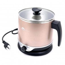 1.8L Electric Cooker Hot Pot with Stainless Steel Interior for Noodles, Soup, Porridge, Eggs, Pasta