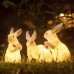 LED Rabbit Sculpture, Full Size IP44 Rainproof Animal Shaped Landscape Lamp for Garden, Lawn, Yard, Outdoor