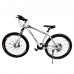 Adult Mountain Bike, 26" Commuter Bicycle with Aluminum Alloy Steel Frame, 21 Speed Shifters, Full Suspension, Dual Disc Brakes