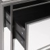 HomeBelongs Bedside Table, 2-Drawer Mirrored Nighstand for Home, Bedroom - KJS-00388