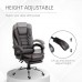 Ergonomic Office Chair, PU Leather Office Chair with Footrest, Reclining Function, Lumbar Support for Home, Office (Brown) - USBGY-1HUPO