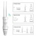 WAVLINK AC600 Outdoor WiFi Range Extender, 2.4+5G 600Mbps Outdoor PoE Access Point, 3 in 1 Wireless AP (CPE)/ Exterior Router/WiFi Repeater - WN570HA1 