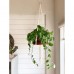 Macrame Plant Hanger, Indoor Hanging Planter Shelf Pot Holder with Wood Tray, Boho Home Decor - VW8F