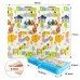 Baby Foldable Playmat, 200 x 180 cm Large XPE Playmat, Reversible, Waterproof, Anti-Slip (Alphabet Train)