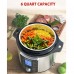 17-in-1 Multi-Use Electric Pressure Cooker, 6 Quart, Stainless Steel Slow Cooker, Rice Cooker, Steamer, Saute, Yogurt Maker