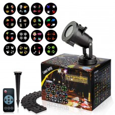 LED Projector Light with 16PCS Switchable Lens Stage Lighting Lamp Landscape Projector for Christmas, Party.