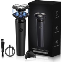 Electric Rotary Shaver for Men Magnetic Cutter Head, 3D Floating Blades, Anti-Pinch System, Type-C Fast Charging, Low-Noise, Ergonomic Handle Daily Beard & Facial Shaving Model Victor Electric Rotary Shaver for Men Magnetic Cutter Head, 3D Floating Blades, Anti-Pinch System, Type-C Fast Charging, Low-Noise, Ergonomic Handle Daily Beard & Facial Shaving Model Victor