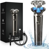 Electric Rotary Shaver for Men IPX7 Waterproof Wet & Dry Shaving 3D Floating Triple Heads, Type-C Rechargeable, Low Noise Daily Grooming & Travel Use Model X6 Electric Rotary Shaver for Men IPX7 Waterproof Wet & Dry Shaving 3D Floating Triple Heads, Type-C Rechargeable, Low Noise Daily Grooming & Travel Use Model X6