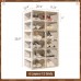 ANTBOX Portable Shoe Rack Organizer, Stackable Sneaker Organizer Cabinet with Magnetic Door, Folding Design, Clear Plastic Storage Container, 6 Tier 12 Pairs (Brown) - ST2-D6