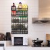 5-Tier Spice Rack Organizer, Hanging Wall Mount Spice Organizer for Cabinet, Pantry Door (Black) - B2045 