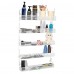 5-Tier Spice Rack Organizer, Hanging Wall Mount Spice Organizer for Cabinet, Pantry Door (White) - B2050 