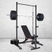 Squat Rack 800 LB Capacity Power Rack 2"x 2" Steel Power Cage Exercise Stand with 2 J-Hooks for Bench Press, Weightlifting and Strength Training (2 Bonus J-Hooks) - 1020163A