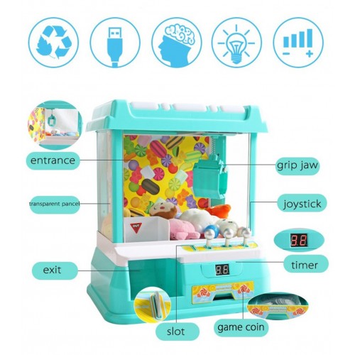 the claw toy grabber machine with led lights