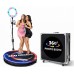 360° Photo Booth Platform with RGB Ring Light  Automatic Rotating Video Booth  100cm Base  Adjustable Arm & Remote Control  Event, Party, Wedding, Business Marketing