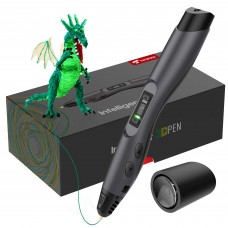 SL300 Intelligent 3D Printing Pen with LED Display, USB Charging, 8 Speed Printing, Temperature Control (Black)
