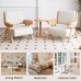 Mid Century Modern Accent Chair with Wooden Arms, 330 lb Capacity, 6.3 in Thick Cushion, 115° Backrest, Upholstered Lounge Armchair for Living Room Bedroom Reading Corner, Beige， Oliver Green and Light Blue