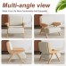 Mid Century Modern Accent Chair with Wooden Arms, 330 lb Capacity, 6.3 in Thick Cushion, 115° Backrest, Upholstered Lounge Armchair for Living Room Bedroom Reading Corner, Beige， Oliver Green and Light Blue