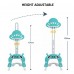 4 In 1 Kids Basketball Stand Sport Activity Set with Golf, Football, Ring Toss, Adjustable Height for 3 to 6 Years Old (UFO)