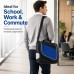 Shoulder Bag, 15.6-Inch Laptop Shoulder Bag, Blue Black, Work School Shoulder Bag, 15.6-Inch Laptop Shoulder Bag, Blue Black, Work School